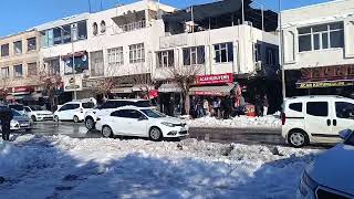 MARDİN MİDYAT UZAK ŞEHİR KAR YOĞUNLUĞU