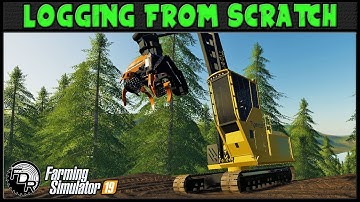 Setting Up The Yarder! - Logging From Scratch 132 - Farming Simulator 2019 - FDR Logging