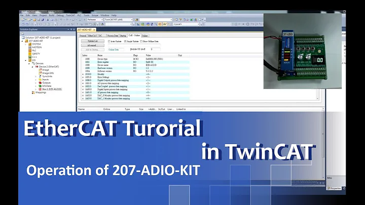 EtherCAT Tutorial - 207-ADIO-KIT in TwinCAT || TPM