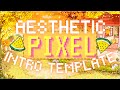 Gambar cover yellow aesthetic pixel intro template | no text 2021 🌼🎉