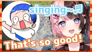 Video thumbnail of "【ENG SUB】hinano is impressed by marutake's too good singing.【vspo /tachibanahinano/marutake/gta】"