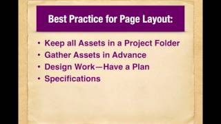 InDesign Basics 04 Best Practices in Page Layout