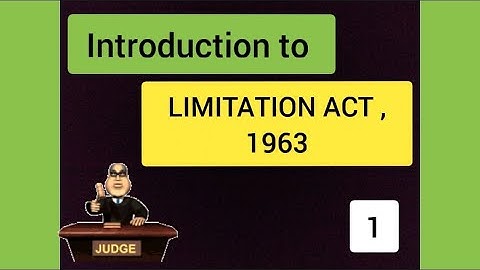 LIMITATION ACT / INTRODUCTION - 1 #jmfc fLAWsome