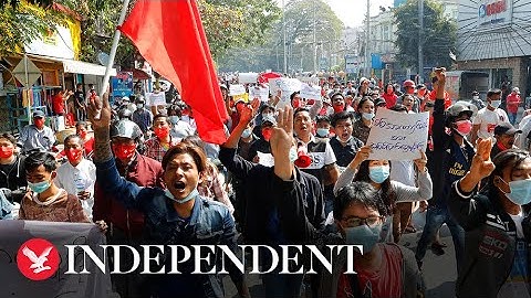 Tens of thousands protest in Myanmar against military takeover