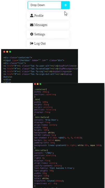 Drop down NavBar #css #html - YouTube