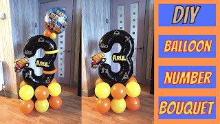 HOW TO: Make a Balloon number stack/marquee number -  DIY