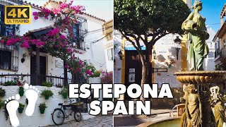 ESTEPONA Spain Costa del Sol Andalucia December Winter Christmas ► Walking Tour 4K ►