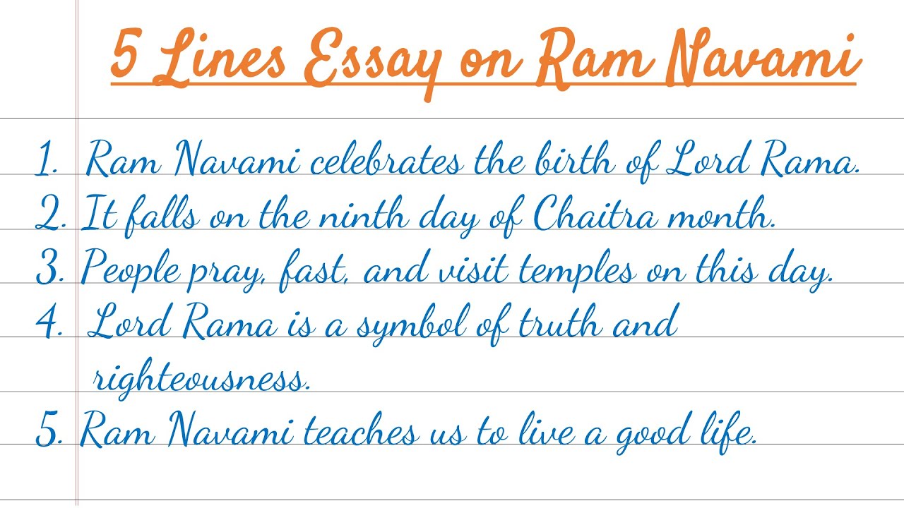 5 Lines Essay on Ram Navami in English