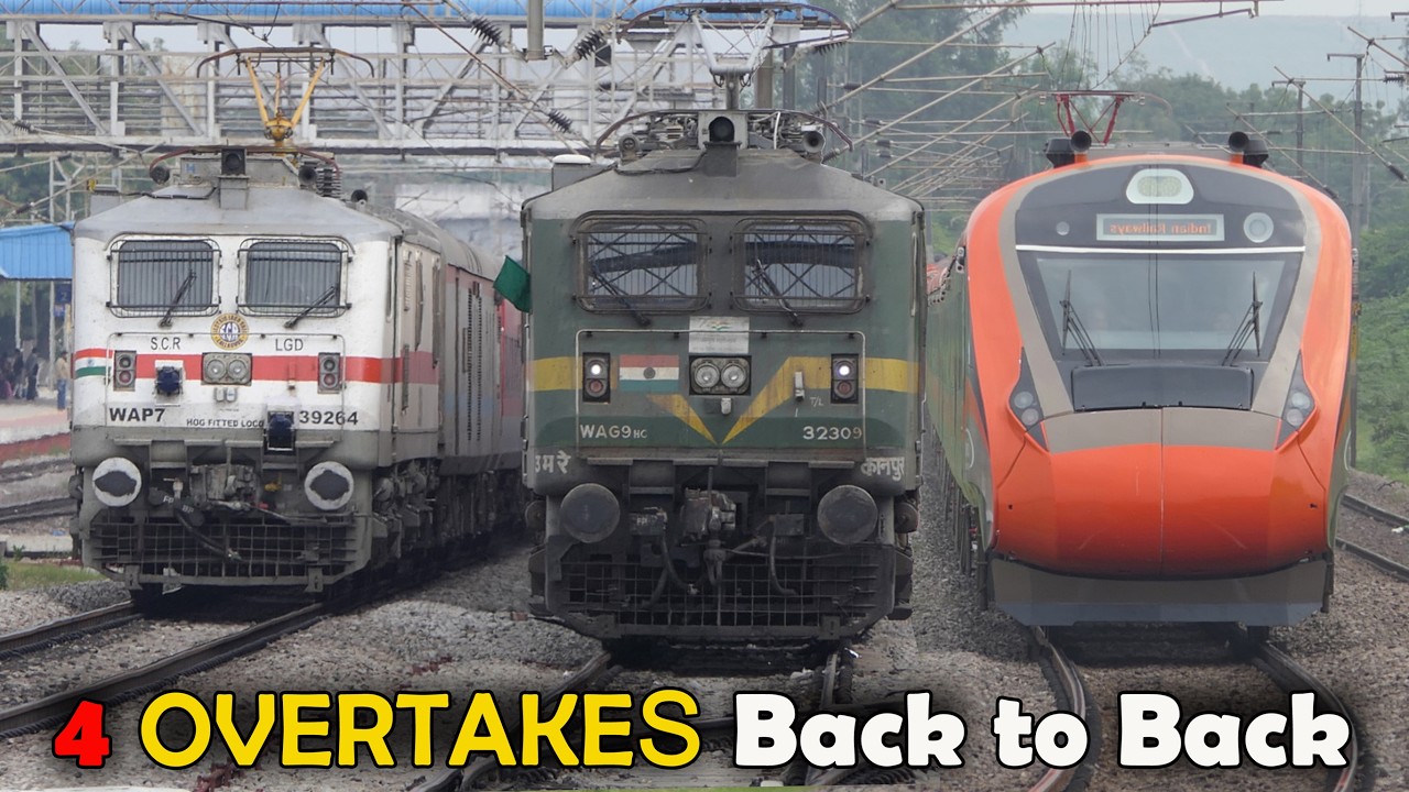 Back to Back 4 BRUTAL OVERTAKES | DEADLY Honking LOCOMOTIVES | FATV EPISODE No #158 | IndianRailways