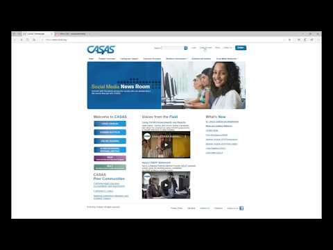 How to create an online account on the CASAS website