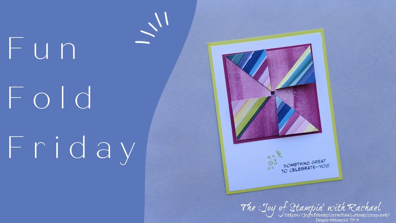 Fun Fold Friday- 6 x 6 DSP Pinwheel Card with Zany Zoo - YouTube