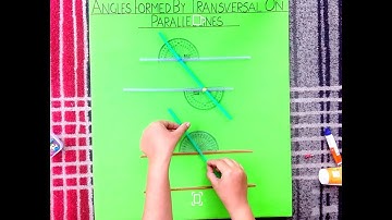 maths model explaining transverse and parallel lines property with evaluation question