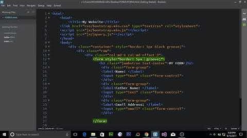 CREATING FORM USING BOOTSTRAP (URDU / HINDI)