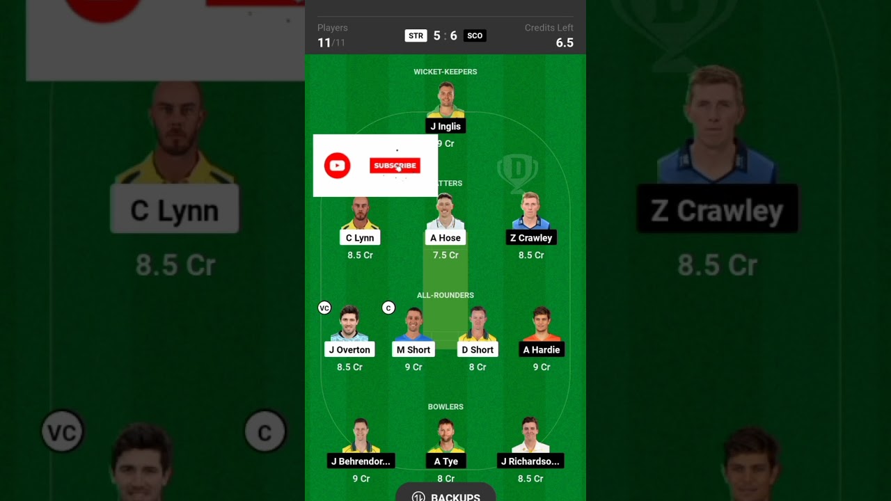 ADS VS PRS 26th T20 Dream 11 Prediction, Adelaide Strikers vs perth Scorchers Dream 11 team BBL