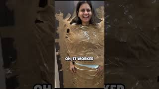 DUCK TAPE PRANK ON WIFE 😂 #shorts