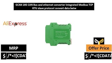 GCAN 205 CAN Bus and ethernet converter integrated Modbus TCP RTU slave protocol convert data betw