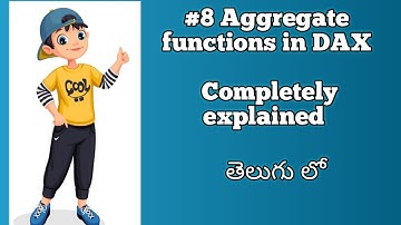 8) Aggregate functions in DAX Telugu | Power BI Telugu Tutorial