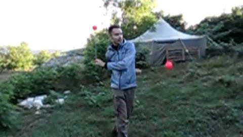 Poi spinning in slow motion