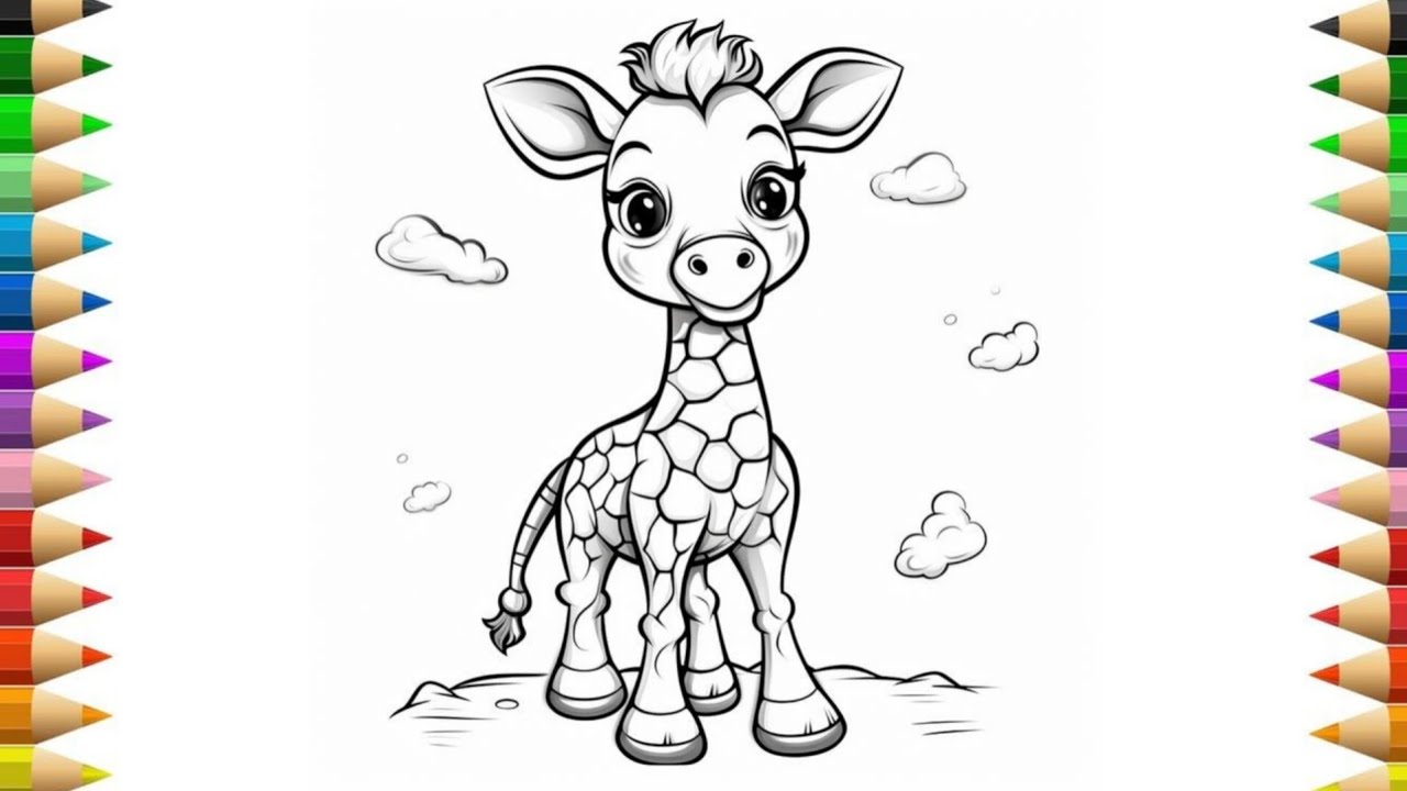 How To Draw Easy Giraffe || Cute Giraffe Drawing || Easy To Draw Giraffe