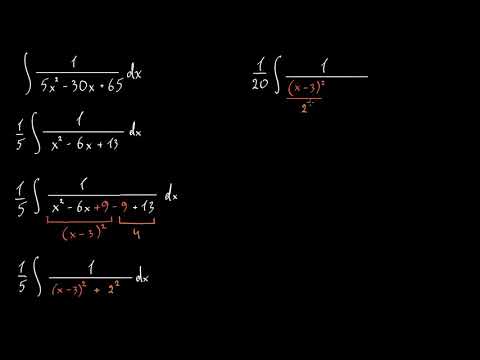 ინტეგრირება სრულ კვადრატამდე შევსებისა და arctan(x)-ის წარმოებულის გამოყენებით