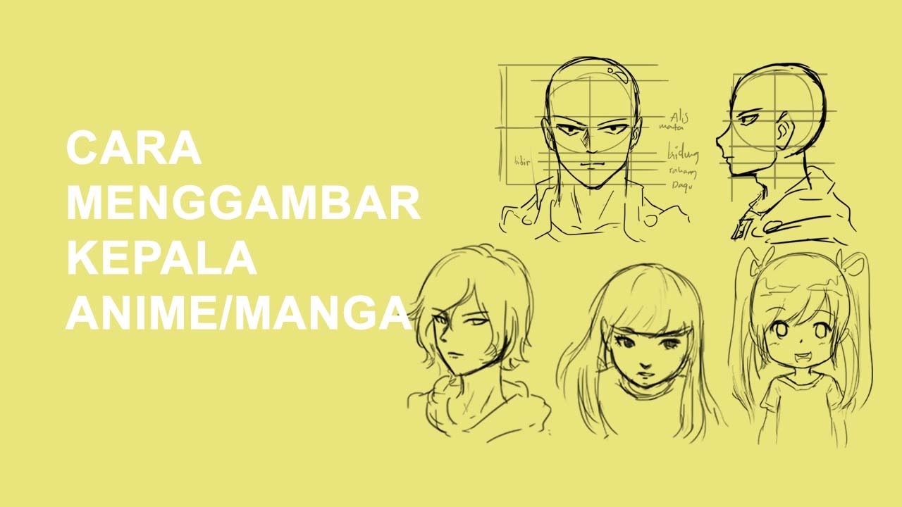 Cara Menggambar Kepala Anime Pemula Beginner YouTube