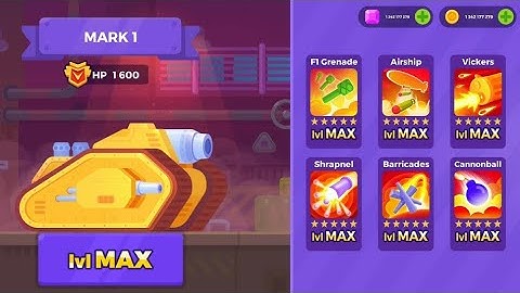 Tank Stars MARK 1 Tank MAX LEVEL
