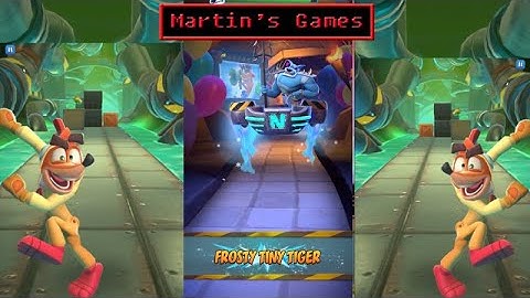 Frosty Tiny Tiger Boss Fight - Crash on the Run (Crash Bandicoot Mobile Gameplay)