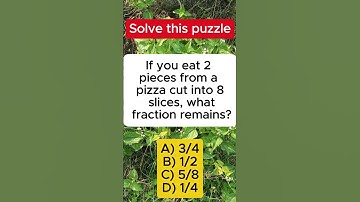 Pizza Fraction Puzzle: Eat 2 of 8 Slices – What’s Left? 🍕 | IQ VistaX #iqvistax #mathshorts #brain