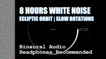 8 Hours White Noise | Ecliptic Orbit | Slow Rotations | Orbit Noise Series