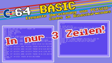 Die elegante Art in C64 Basic PETSCII Codes in Bildschirmcodes umzuwandeln