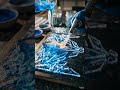 I Turned Resin Into Frozen Cracked Ice ❄️ #satisfying #art #diy #homedecor