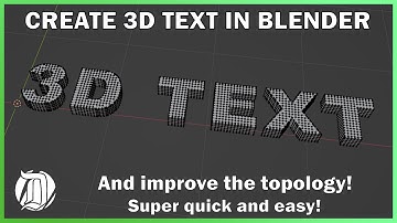 Making 3D text in blender. A quick and easy tutorial.