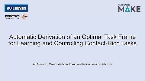 Automatic Derivation of an Optimal Task Frame for Learning and Controlling Contact-Rich Tasks