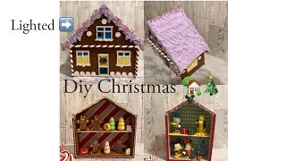 DIY Gingerbread House l Disney Christmas l DollarTree Christmas House Diys l Christmas Decor Crafts