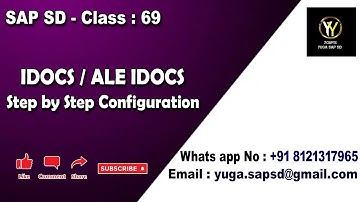 SAP SD: Class 69: IDOCS / ALE IDOCS step by step configuration || Your