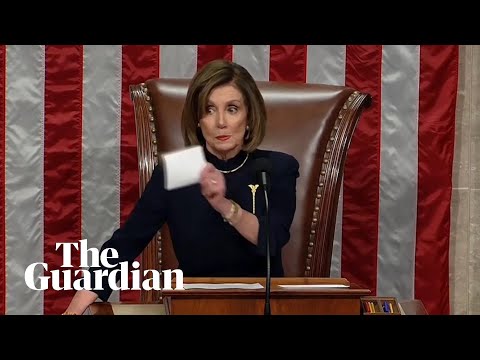 Nancy Pelosi silences applause after Trump impeachment vote