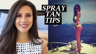 Spray Tan Tips How to Prep and Care For a Perfect Tan(Here are my best tips for achieving the perfect spray tan! Click here to subscribe, it's free! http://bit.ly/22fFZmq Follow me on Instagram: ..., 2016-05-03T23:32:21.000Z)