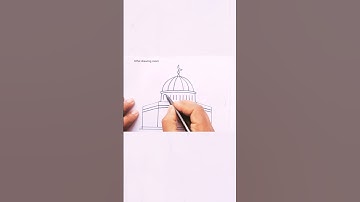 how to draw mosque | masjid drawing | how to draw masjid | mosque drawing easy step by step
