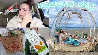 weekend vlog boujee picnic date + getting botox + trader joes haul