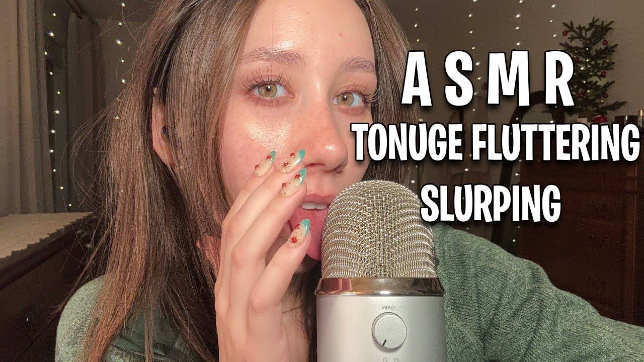 Dakota b ASMR Tongue Fluttering Compilation | Slurping, Intense Upclose
