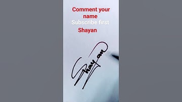 Shayan name signature style#shayan signature#shayan sign#s signature#music#youtubeshorts