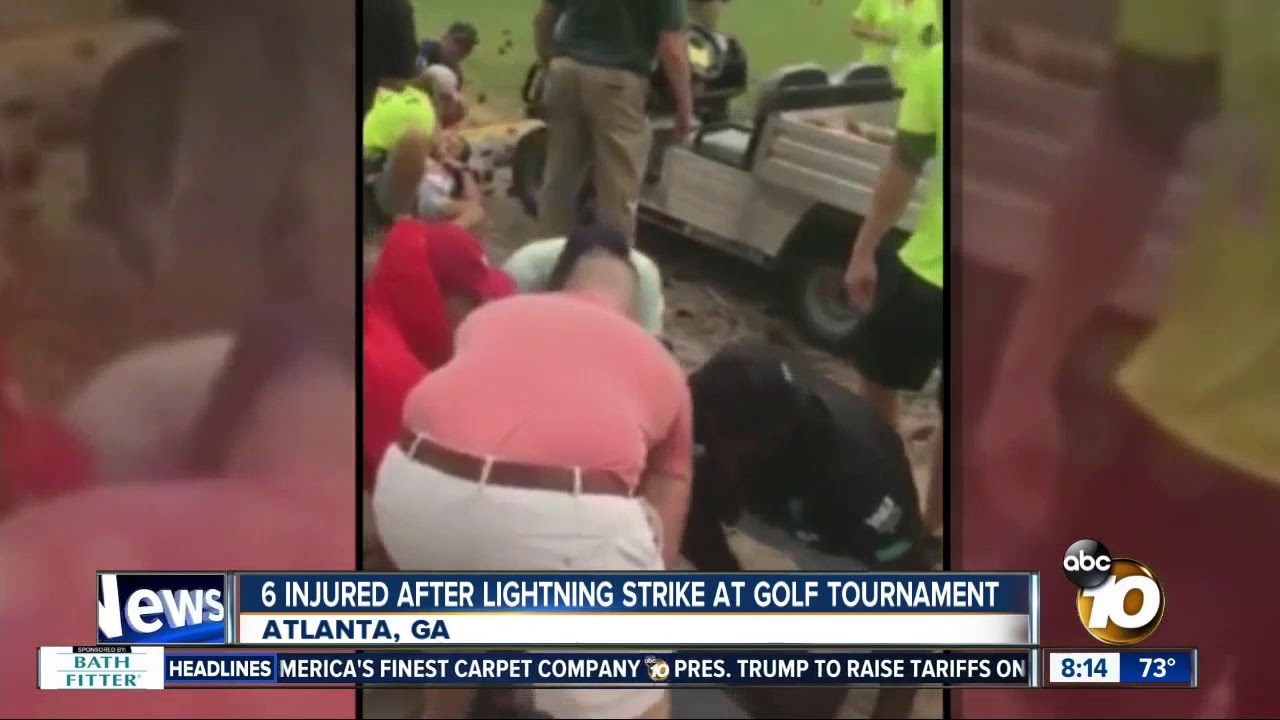 Several injured by lightning during PGA golf tournament