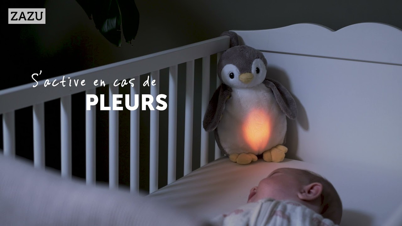 Peluche veilleuse bruit blanc ou musicale Bruno l'ours