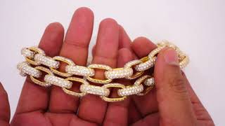 diamond hermes link chain