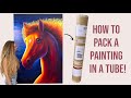 How to roll a painting into a tube for shipping