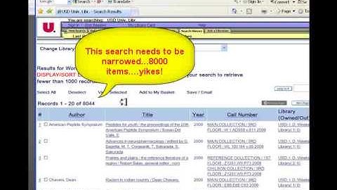 USD Library Catalog (ALEPH) Part 3: Boolean Connectors