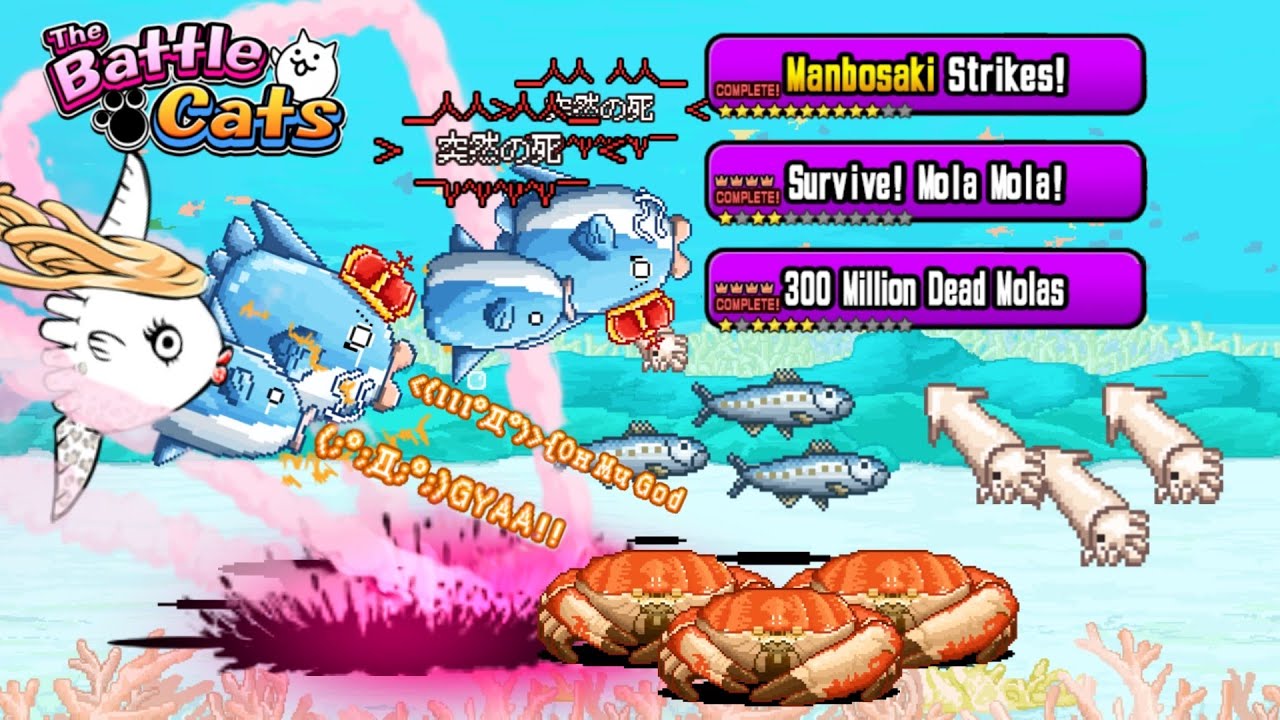 Battle Cats Mola Mola All Stages 300 Million Dead Molas Survive Mola Mola Manbosaki 