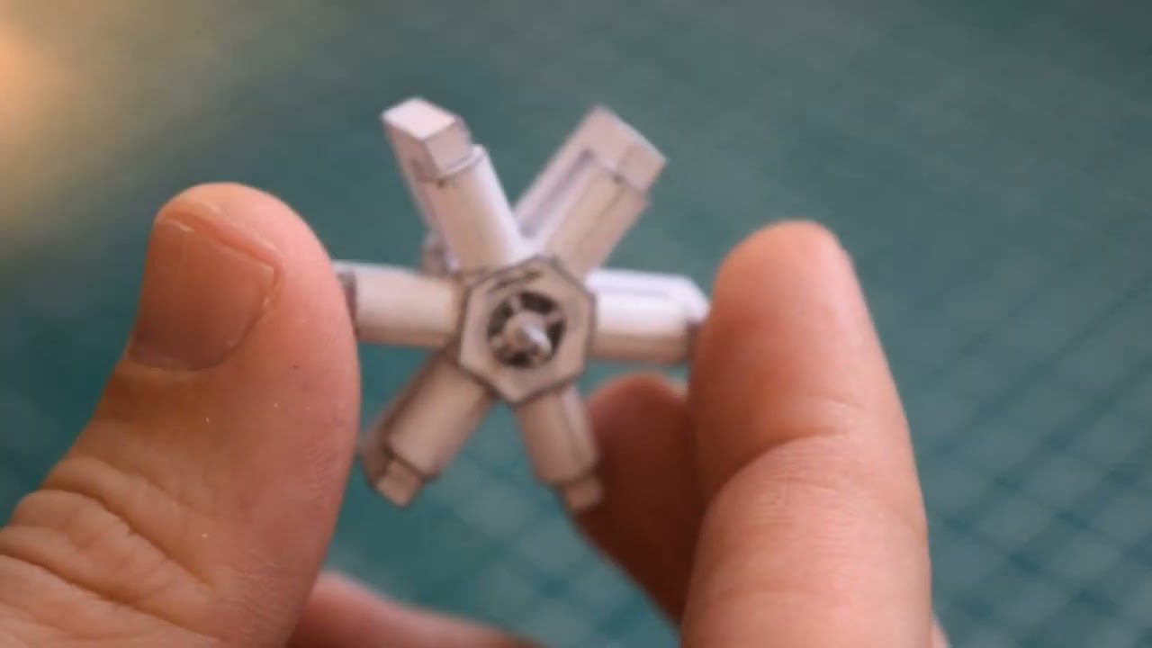 How to make a radial engine out of paper |Действующий радиальный двигатель из бумаги