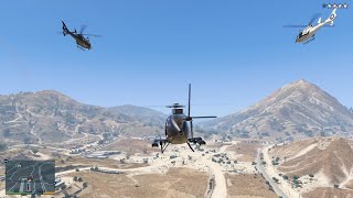 GTA V Buzzard Attack Chopper Rampage + 5 Star Wanted Level Escape Net Worth