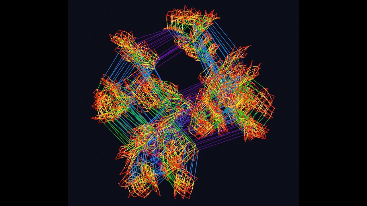Strange coloured constructs growing into massive complex structures ...